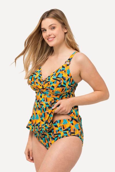 Veliki brojevi Kupaći kostim Tankini s printom moda za punije
