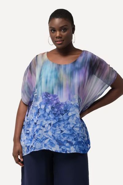 Veliki brojevi Bluza elegantna s printom moda za punije