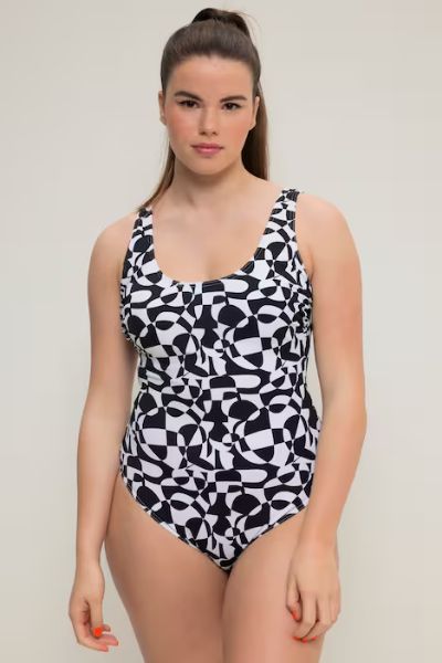 Veliki brojevi Kupaći kostim jednodijelni s grafičkim printom moda za punije