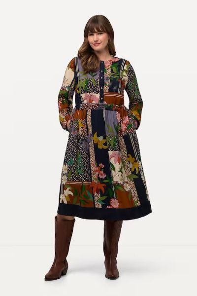 Veliki brojevi Haljina cvjetnog motiva moda za punije