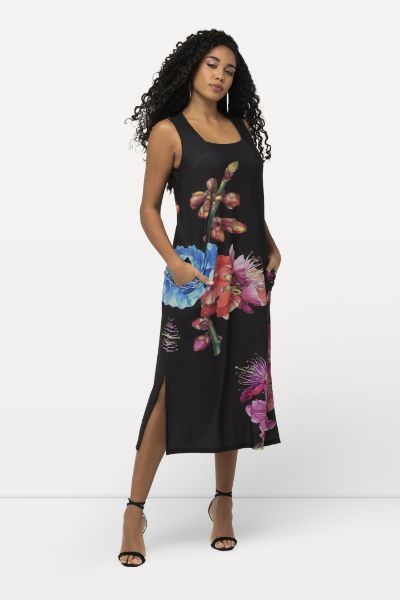 Veliki brojevi Haljina elegantna bez rukava cvjetnog motiva moda za punije