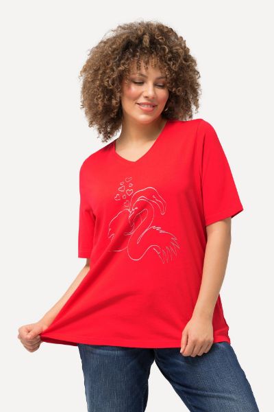 Veliki brojevi Majica kratkih rukava V ovratnika motiv delfina moda za punije