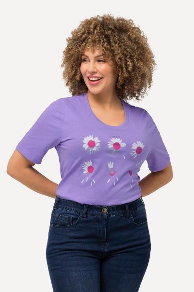 Veliki brojevi Majica cvjetnog printa moda za punije