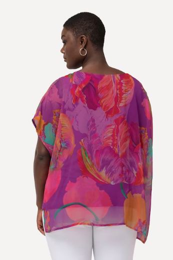 Plus size veliki brojevi Bluza elegantna s cvjetnim motivom za punije