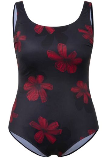 Plus size veliki brojevi Kupaći kostim jednodijelni sportski s cvjetnim printom za punije