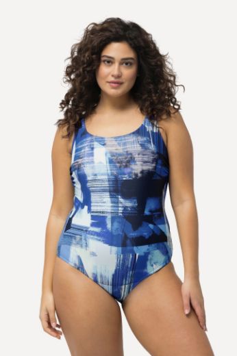 Plus size veliki brojevi Kupaći kostim jednodijelni apstraktnog printa za punije