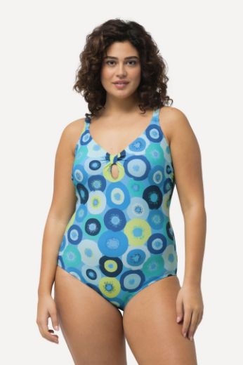 Plus size veliki brojevi Kupaći kostim jednodijelni motiv krugova za punije