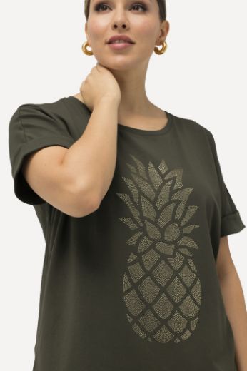Plus size veliki brojevi Majica kratkih rukava motiv ananasa za punije