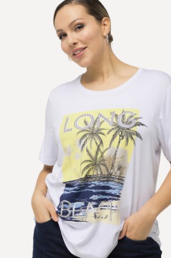 Plus size veliki brojevi Majica kratkih rukava motiv plaže za punije