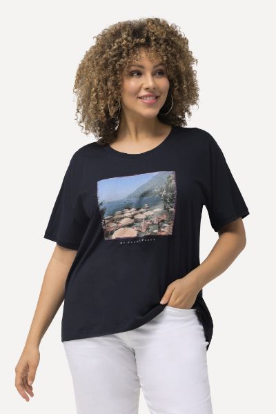 Veliki brojevi Majica kratkih rukava s motivom plaže moda za punije
