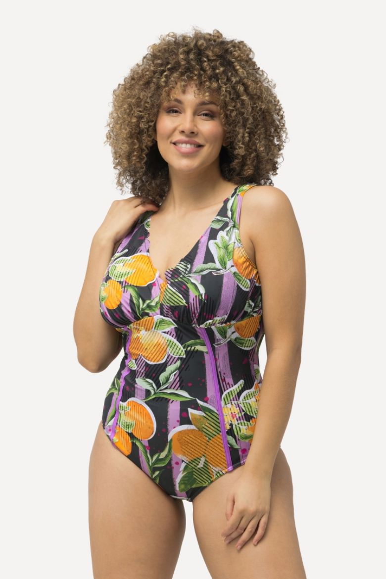Plus size veliki brojevi Kupaći kostim jednodijelni s printom voća za punije