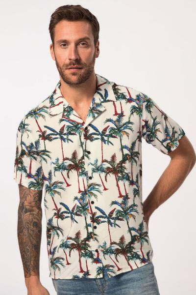 Veliki brojevi Košulja kratkih rukava s tropskim motivom moda za punije