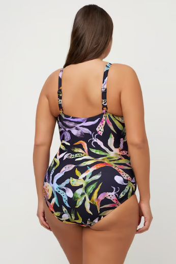 Plus size veliki brojevi Kupaći kostim jednodijelni cvjetni print za punije