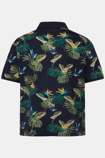 Plus size veliki brojevi Majica Polo kratkih rukava s printom ptica i lišća za punije