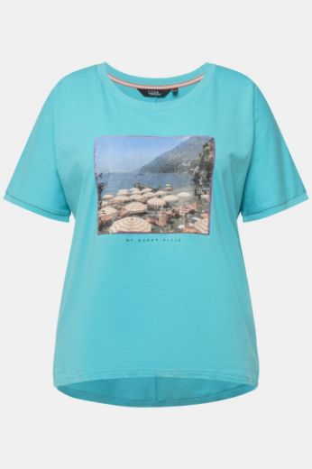 Plus size veliki brojevi Majica kratkih rukava s motivom plaže za punije