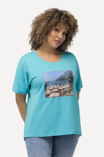 Plus size veliki brojevi Majica kratkih rukava s motivom plaže za punije