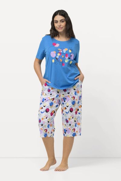 Veliki brojevi Pidžama s motivom nepravilnih krugova moda za punije