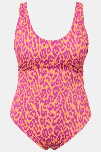 Plus size veliki brojevi Kupaći kostim jednodijelni s motivom leoparda za punije