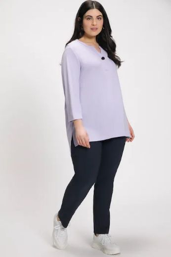 Plus size veliki brojevi Majica s ukrasnim gumbom za punije