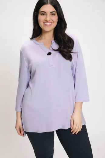 Plus size veliki brojevi Majica s ukrasnim gumbom za punije