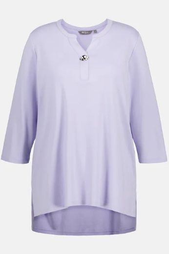 Plus size veliki brojevi Majica s ukrasnim gumbom za punije