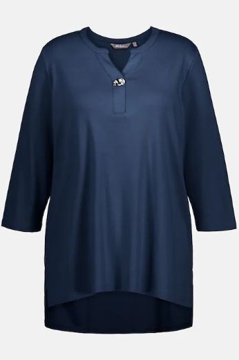 Plus size veliki brojevi Majica s ukrasnim gumbom za punije