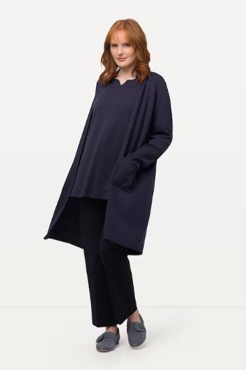 Plus size veliki brojevi Kardigan dugi model s džepovima za punije