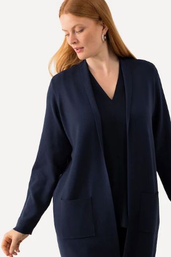 Plus size veliki brojevi Kardigan dugi model s džepovima za punije