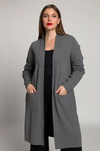 Plus size veliki brojevi Kardigan dugi model s džepovima za punije
