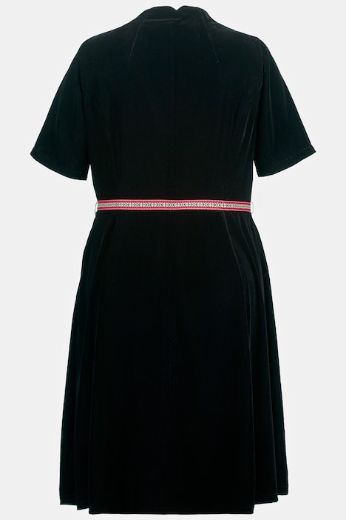 Plus size veliki brojevi Haljina svečana s izvezenim cvjetnim motivom za punije