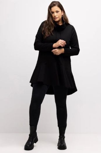 Plus size veliki brojevi Tunika A kroja s rol ovratnikom za punije