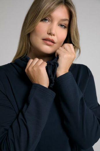 Plus size veliki brojevi Tunika A kroja s rol ovratnikom za punije