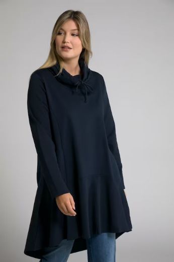 Plus size veliki brojevi Tunika A kroja s rol ovratnikom za punije