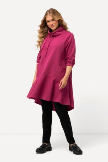 Plus size veliki brojevi Tunika A kroja s rol ovratnikom za punije