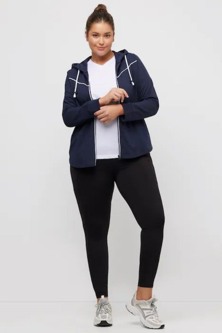 Plus size veliki brojevi Trenirka gornji dio s kapuljačom za punije