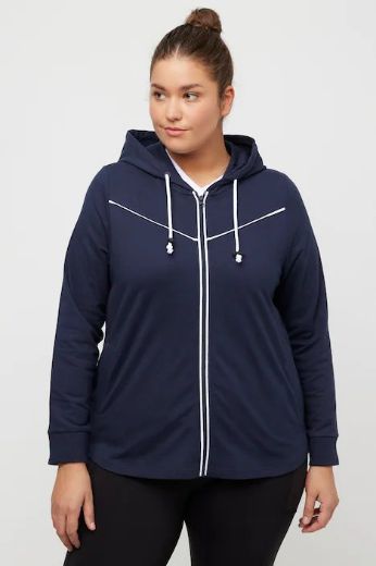 Plus size veliki brojevi Trenirka gornji dio s kapuljačom za punije