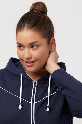 Plus size veliki brojevi Trenirka gornji dio s kapuljačom za punije