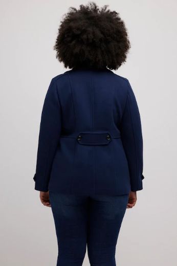 Plus size veliki brojevi Kaput dvostruko kopčanje kraći model za punije