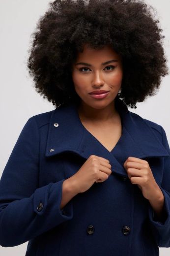 Plus size veliki brojevi Kaput dvostruko kopčanje kraći model za punije