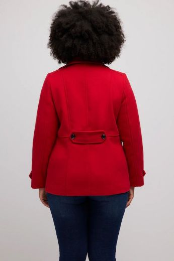 Plus size veliki brojevi Kaput dvostruko kopčanje kraći model za punije