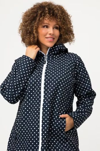 Plus size veliki brojevi Jakna s kapuljačom s motivom točkica za punije