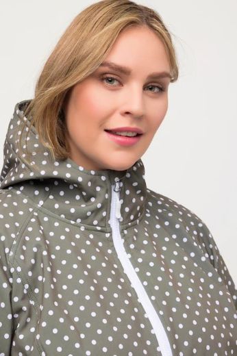 Plus size veliki brojevi Jakna s kapuljačom s motivom točkica za punije