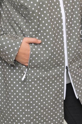 Plus size veliki brojevi Jakna s kapuljačom s motivom točkica za punije