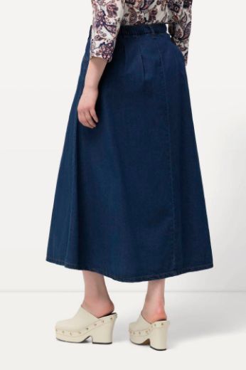 Plus size veliki brojevi Suknja traper duži model na kopčanje za punije