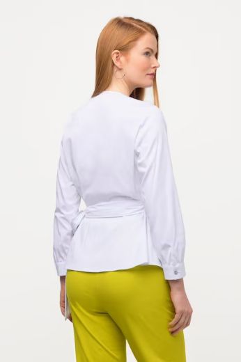 Plus size veliki brojevi Bluza na vezanje za punije