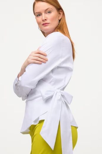 Plus size veliki brojevi Bluza na vezanje za punije