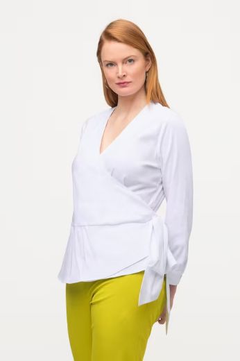 Plus size veliki brojevi Bluza na vezanje za punije