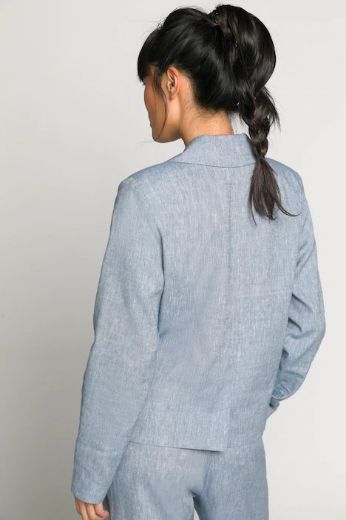 Plus size veliki brojevi Sako laneni s jednim gumbom za punije
