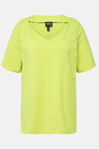 Plus size veliki brojevi Majica V ovratnik s trakicama za punije