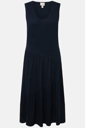 Plus size veliki brojevi Haljina midi bez rukava za punije